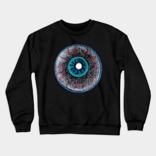 Evil Eyes on Black Crewneck Sweatshirt